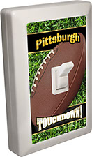 Pittsburgh Bay City - State Football 6 LED Night Light Wall Switch with Touchdown