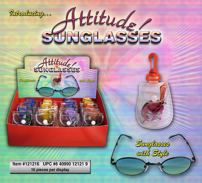 Attitude Folding Sunglasses 16 pcs
