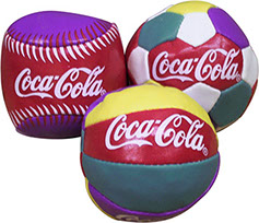 Coca-Cola Hacky Sack Footbag Sports Balls Soccer, Baseball, Basketball, Item 70324