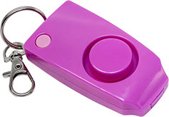 Emergency Personal Panic Alarm, Pink, 120 db, Safety Whistle