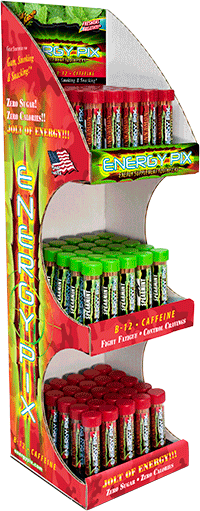 Energy Pix Toothpicks 75pc Tower infused with Caffeine, B-12, & Cinnamon, Peppermint, & Spearmint Flavors. Zero Sugar, Zero Calories