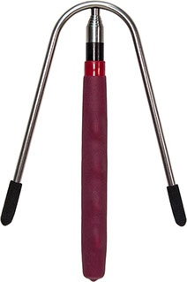 Extendable Telescopic Hot Diggity Hot Dog Fork, Red Handle Reverse Forks, Extends 6" to 31",  Item 129664