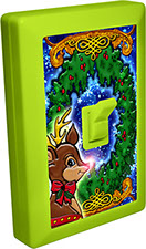 Christmas Rudolph Reindeer 6 LED Night Light Wall Switch Item 110580XMAS