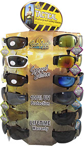 Tactical Safety Glasses 24 pc Display, Shatterproof