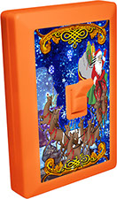 Christmas Santa's Sleigh 6 LED Night Light Wall Switch Item 110580XMAS