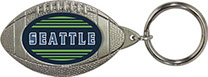 Seattle Football Shape Keychain / RIng