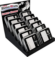 Victor Rechargeable USB Lighter 12 pc Display, Chrome