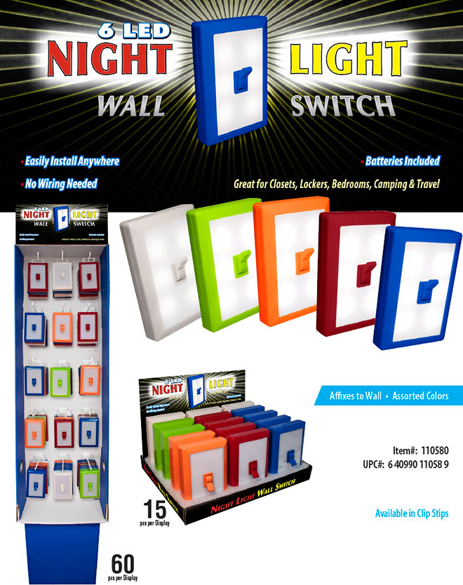 led night light wall switch